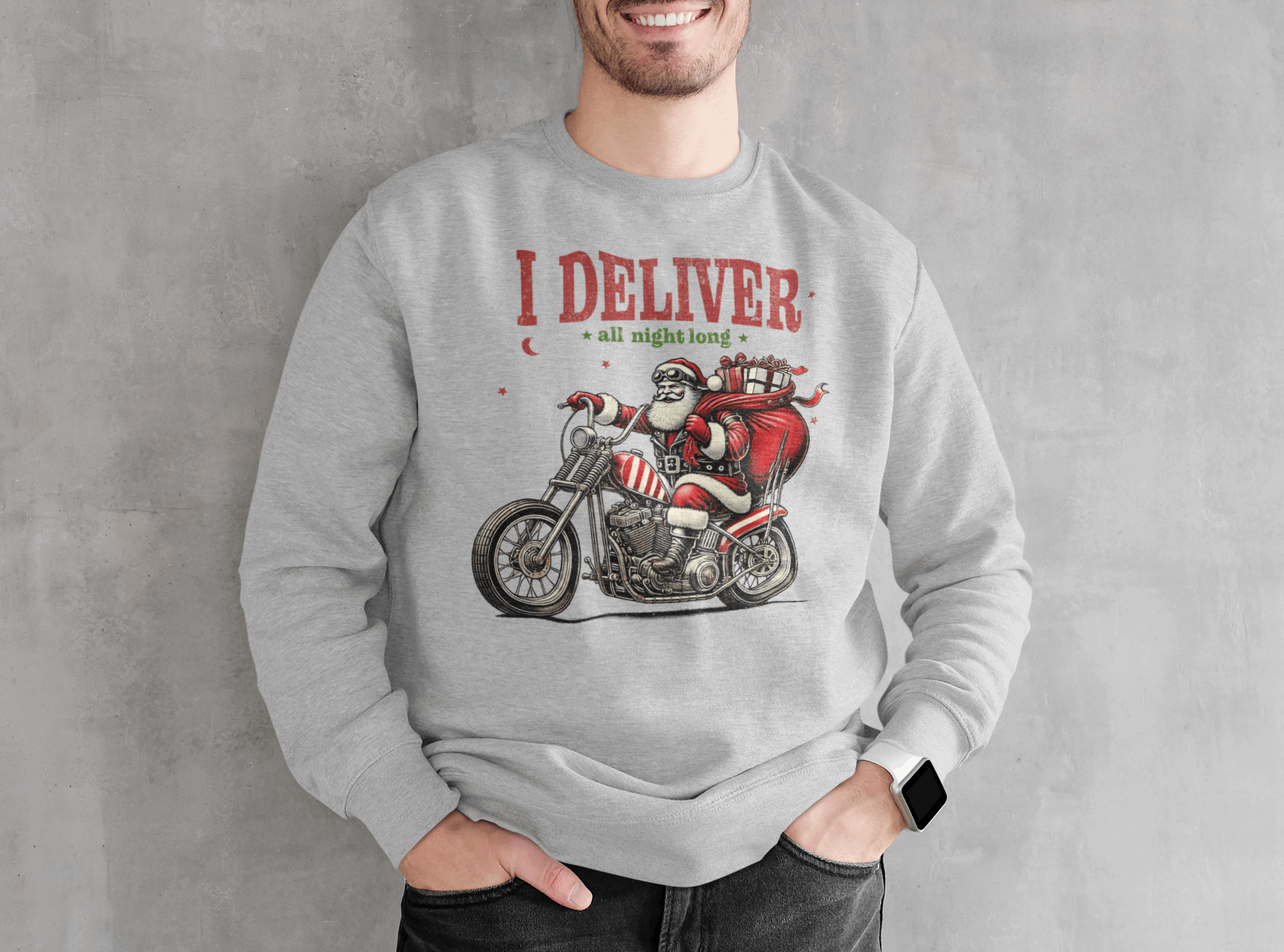 I Deliver All Night Long Santa Sweatshirt